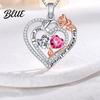 Handmade Necklace I Love You Forever Heart for Women Cubic