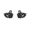 BLINGBAY New Women's Earrings Elegant Black Swan Crystal Earrings Women's Simple Versatile Personalized Alloy Earrings Modern Jewelry Gifts