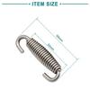 ACROPIX Motorcycle Exhaust Pipe Muffler Swivel Spring Silver Tone 6pcs
