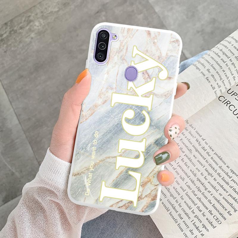 Marble Pattern Phone Case For Samsung Galaxy A11 A 11 M11 Protective Cover Case Pink Silicone Soft Funda For Samsung M14 M15 M23