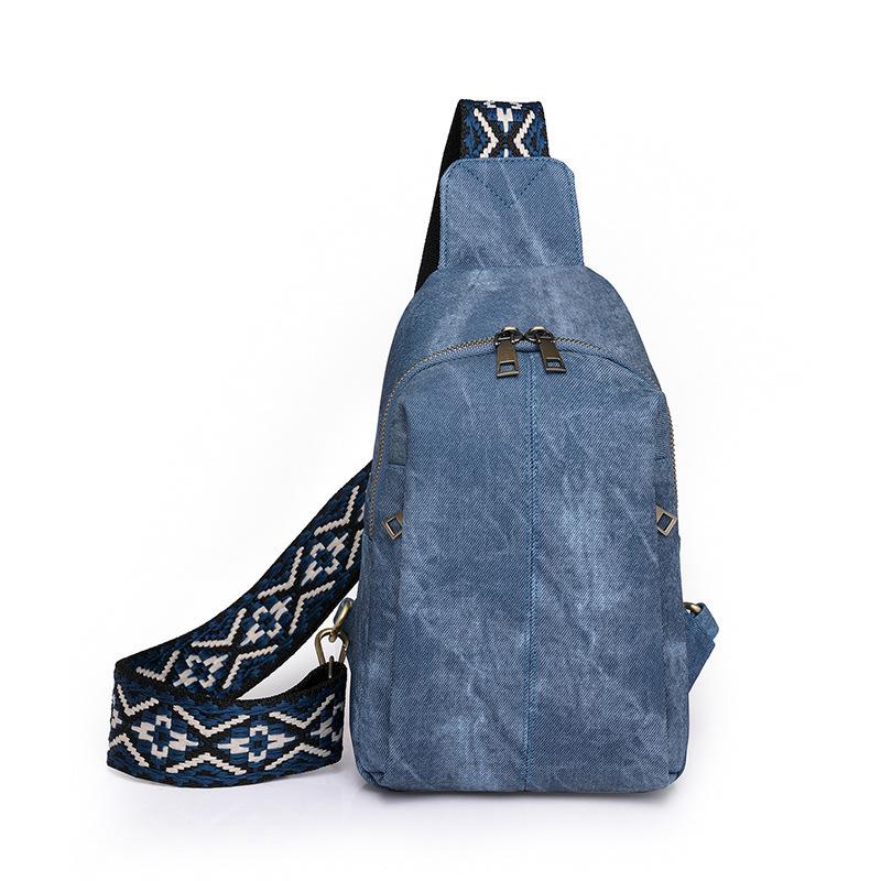Casual Women's Retro Outdoor Travel Bag Wide Shoulder Strap Crossbody Bag Women's Waist Bag