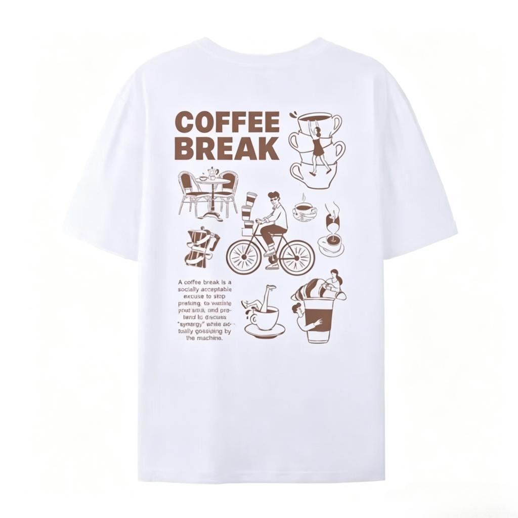 New Spring Womens Casual Round Neck Short Sleeve Coffee English Print TShirt Minimalist Design Versatile Daily Wear