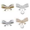 Fashionable Bowknot Shaped Brooch Alloy Crafted Jewelry Gift for Special Occasions