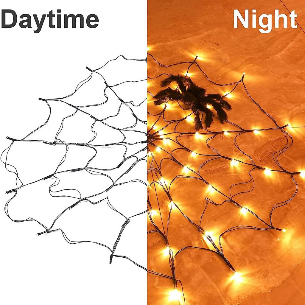 Festive Spider Web LED Decorative Lights Enchanting Ambience Perfect for Parties Holiday Lighting