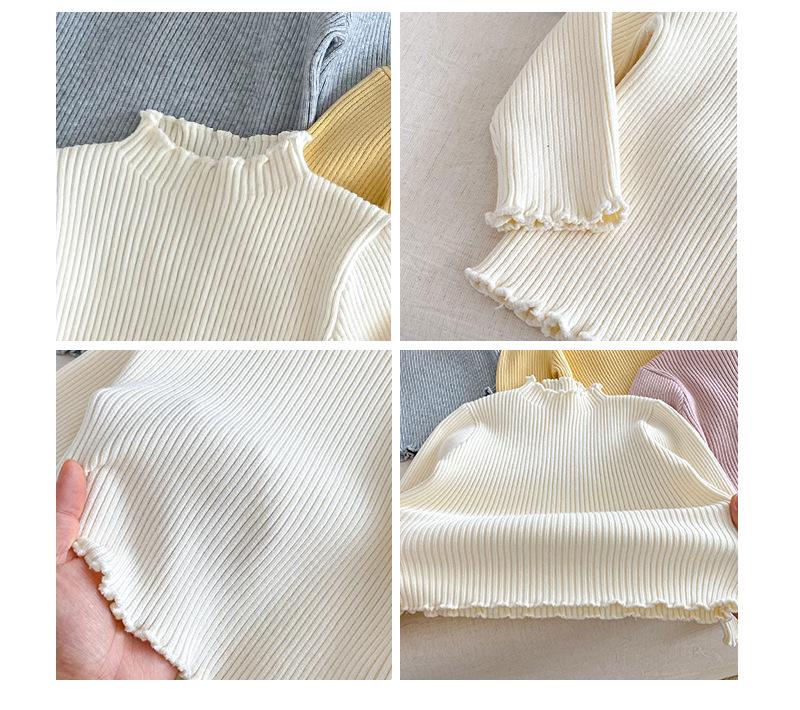 2025 Winter Mädchen Dick Gestrickter Pullover - Einfacher, Modischer Einfarbiger Pullover für Babys und Kinder