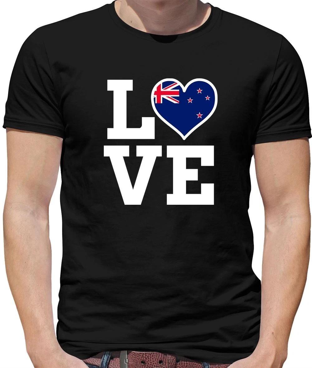 Love New Zealand Flag - Mens T-Shirt - Wellington NZ Country All Blacks Rugby XL