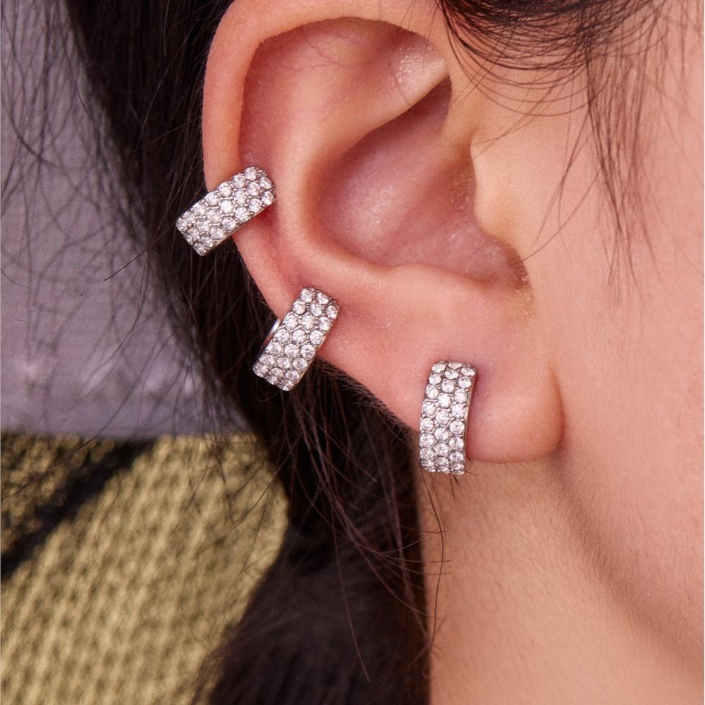 Dainty 5A Zirconia Clip On Earrings In Stainless Steel 18k Gold Plated 1 Piece C Shape Ear Clips Earring for Women Jewelry Gift