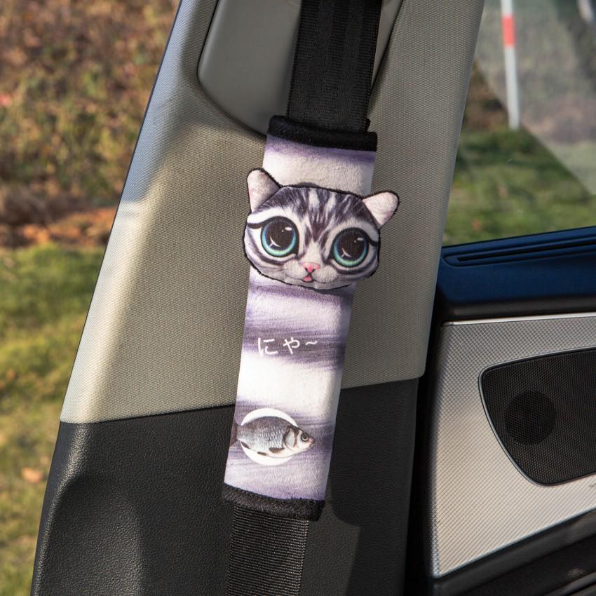 Dog Cat Car Neck Pillow Seat Belt Shoulder Pad Car Neck Pillow Travel 3D Animal Neck Cushion Universal Car Accessory Cartoon