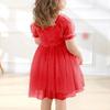 Children's Fashion Puff Sleeve Princess Dress Mesh Dress