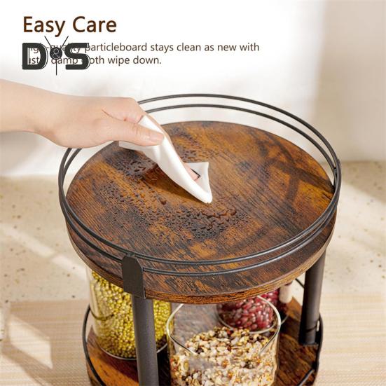 

Органайзер для хранения специй, вращающийся на 360 градусов, легкий доступ, двухъярусный поворотный столик для специй, компактный держатель для специй