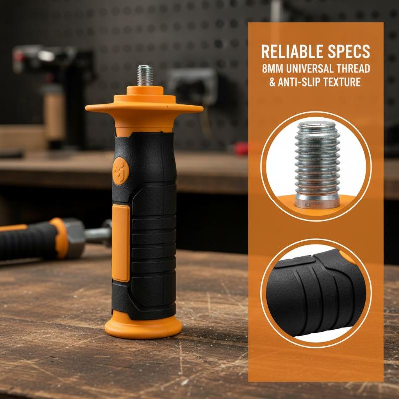 

1 Pcs M8 Thread Angle Grinder Side Handle With Shock Absorption And Anti-Vibration For 100 Type Models 1PCS