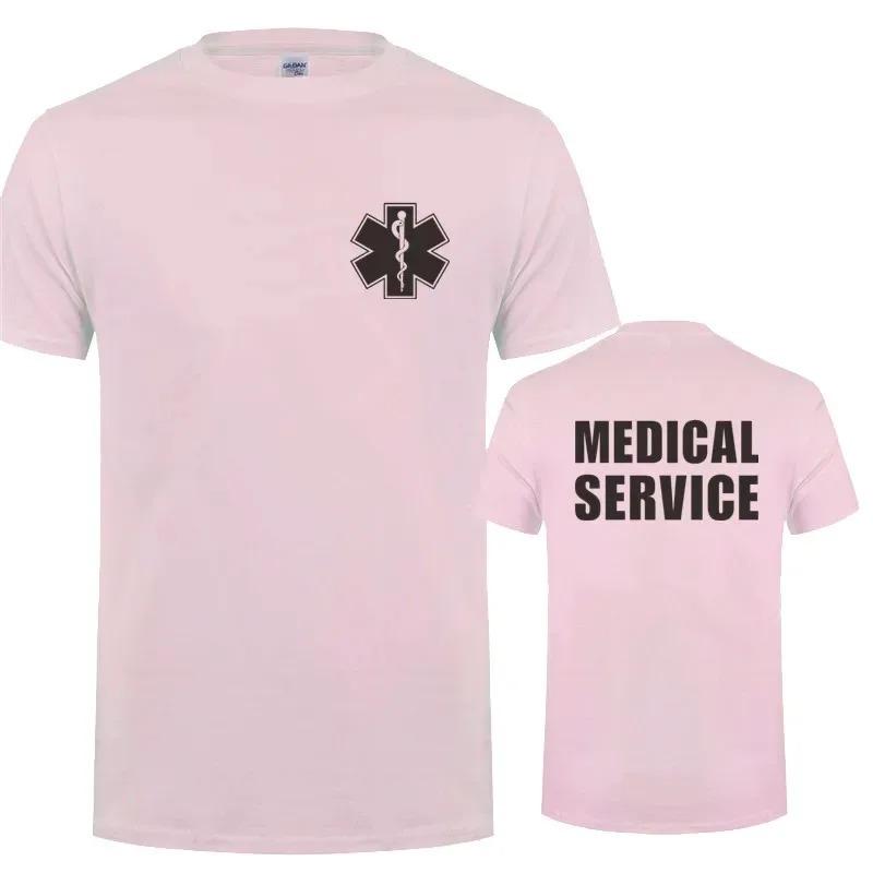 2024 Tričko pro záchranáře Léto Muži Bavlna Krátký rukáv Záchranná zdravotní služba Trička Pánské oblečení Topy OT-005