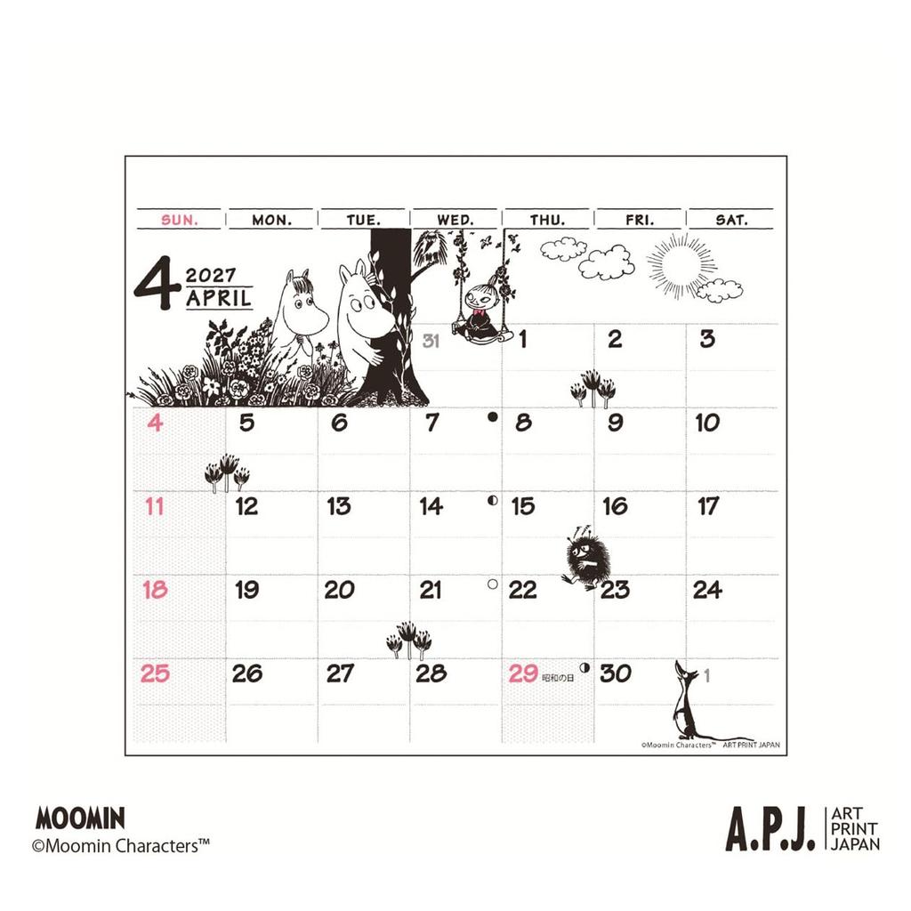 MOOMIN 2027 Moomin Schedule Calendar Pop-Up