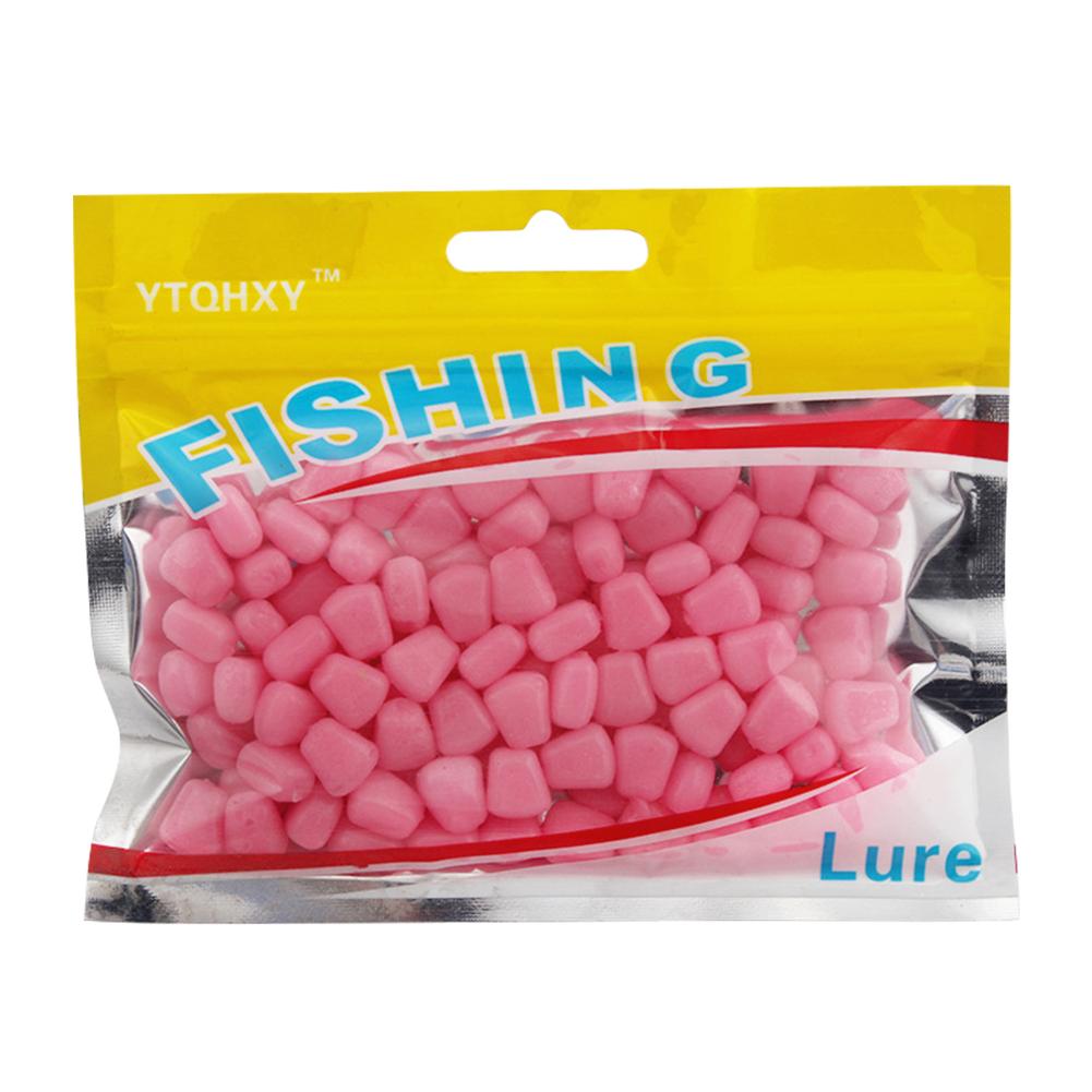 100Pcs Corn Smell Soft Bait with Nice Scent Flavoured Sinking Slowly Lure Simulation Fake Corn Soft Baits Fishing Accessories