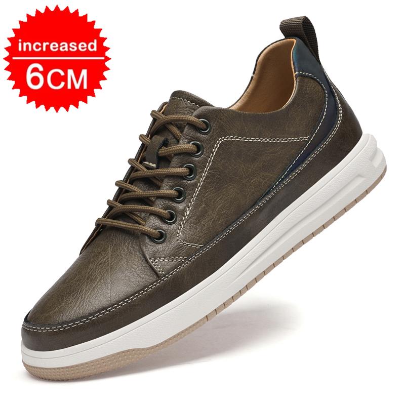 6cm Skateboard Board Elevator Schuhe Herren Sport Freizeit Sneaker Höhenerhöhende Schuhe 2025 Unsichtbarer Mann Größer Machende Lifting Flats