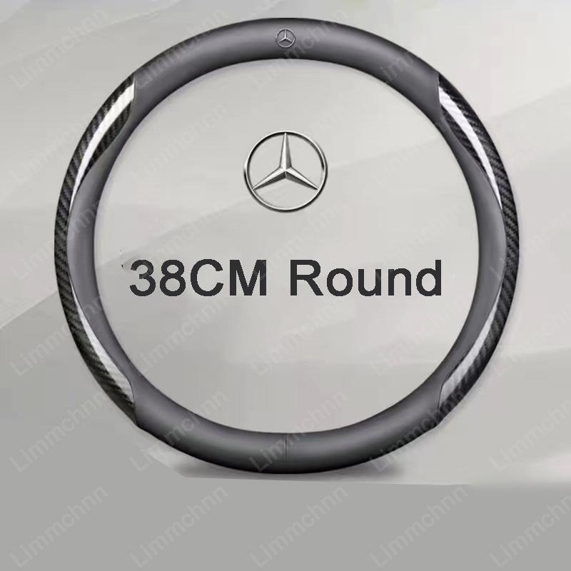 

Автомобильный Руль Накладка Эмблема Аксессуары Для Mercedes Benz W211 W203 W204 W210 W124 AMG W202 CLA W212 A B C E S Класс Style1 Round Black