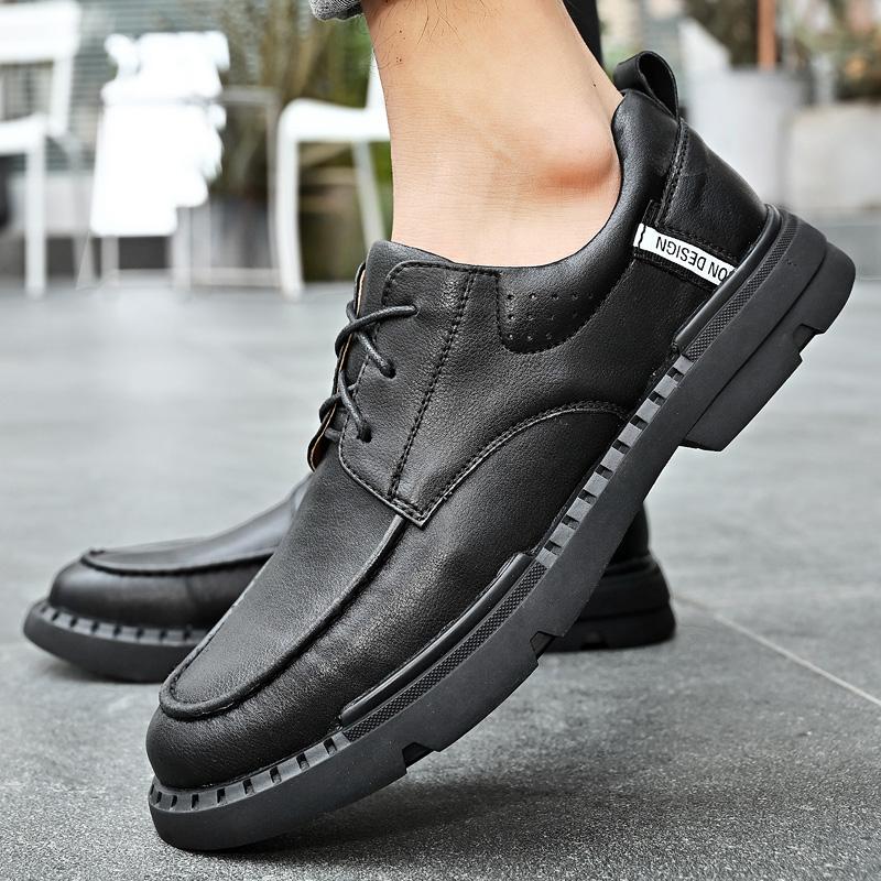 Fashion 2025 Men's Lace-up Oxford Shoe Outdoor Jogging Shoes Office Men's Dress Shoes Italian Business Genuine Leather Casual Shoes