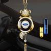 Car Aromatherapy Hanging Ornament for Odor Removal - Rearview Mirror Pendant with Empty Bottle.