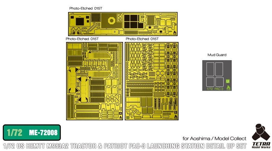 Tetra Model ME Series HEMTT M983 Patriot Launcher Plastic Model Parts ME7208 1/72 & PAC-3 (A/MC)