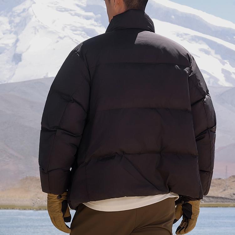 Asics Warm And Comfortable Solid Color Duck Down Stand Collar Long Sleeve Down Jacket Men Outerwear 2031F505-001