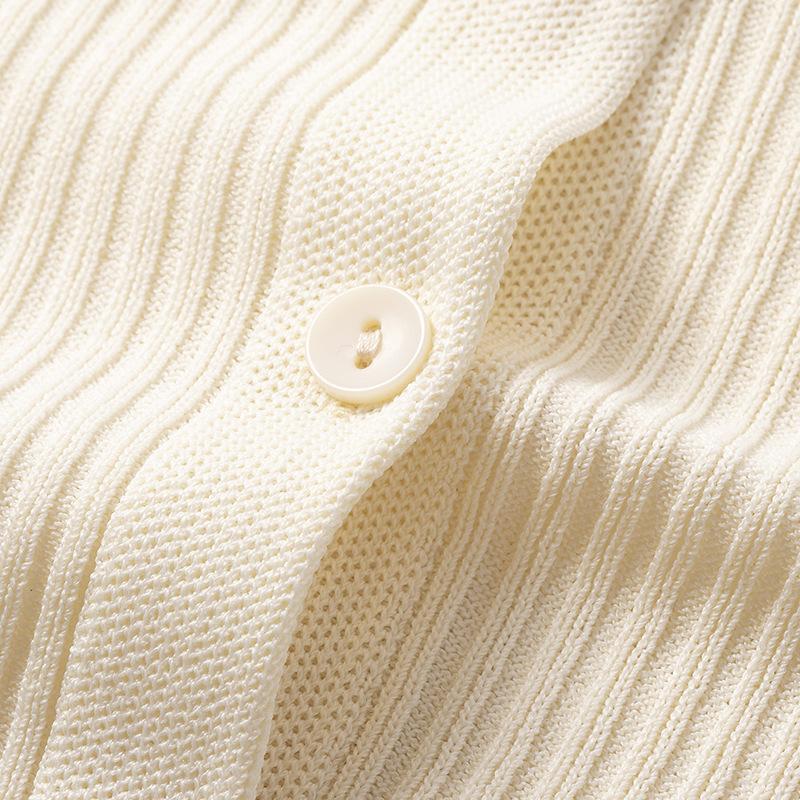 Frühling und Sommer Damen-Strickjacke, dünne Strickjacke, Eisseidenbluse, Sieben-Minuten-Ärmel außen, V-Ausschnitt, lockeres Sonnenhemd