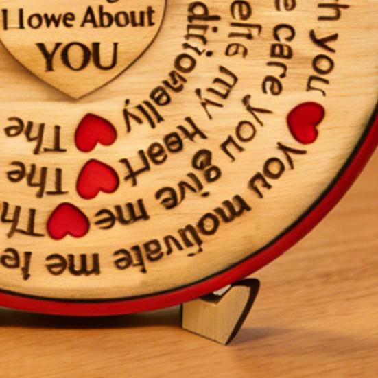 10 Dingen Die Ik Leuk Vind Aan Jou Houten Bord Romantische Quote Tafelblad Bord Rustiek Boerderij Ornament voor Huis Slaapkamer Woonkamer Plank Tafel Gelaagd Dienblad