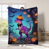 Halloween Festive Atmosphere Digital-printed Polyester Velvet Flannel Cover Blanket Fleece Soft Sofa Cover Blankets for Beds