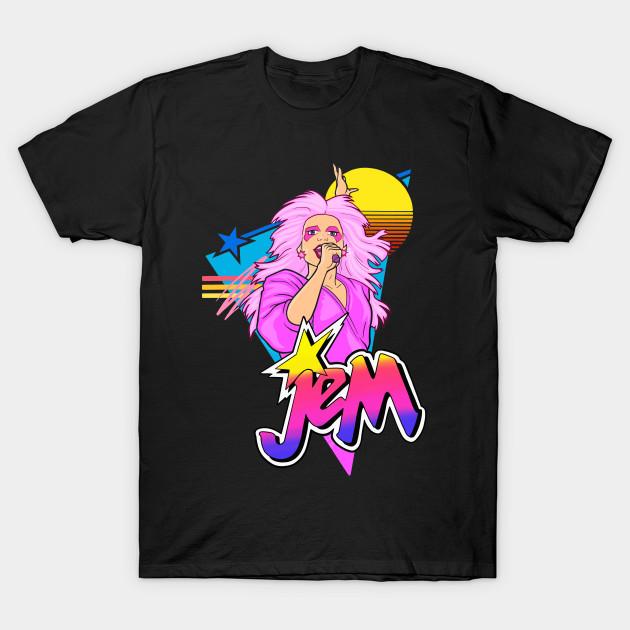 Jem and the Holograms T-Shirt Jerrica Benton Pizzazz Aja Leith Kimber Benton XXL