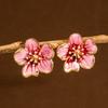 Enamel Floral Stud Earrings Colorful Drop Earrings Sweet Flower Earrings  Girls