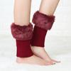 New Autumn and Winter Short Flip Plush Thermal Socks Boot Cover Women's Spice Girl Jk Wind Knitted Wool Leg Guard Foot Cover Women's Leg Cover