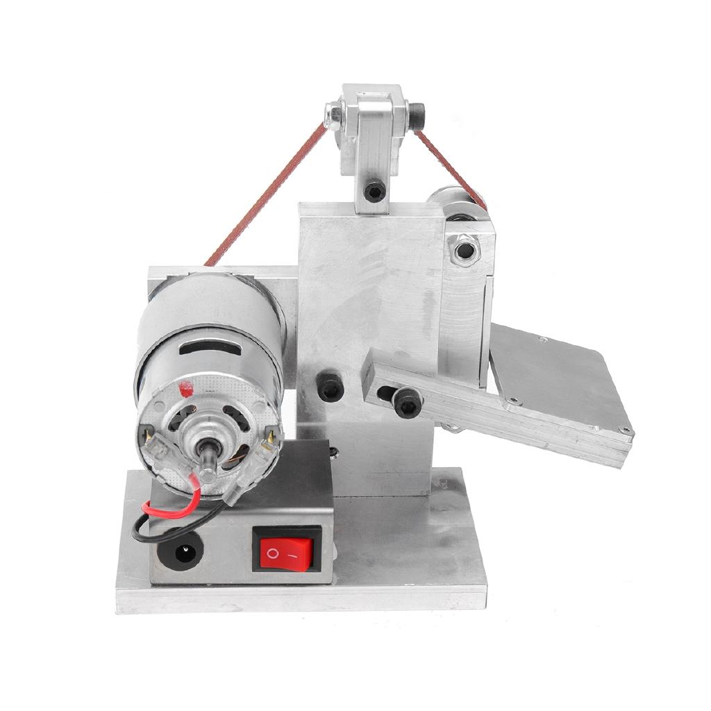 DIY Belt Sander Desktop Grinder Polishing Grinding Sharpening Machine Mini Buffer Electric Angle Grinder With 10 Belts New
