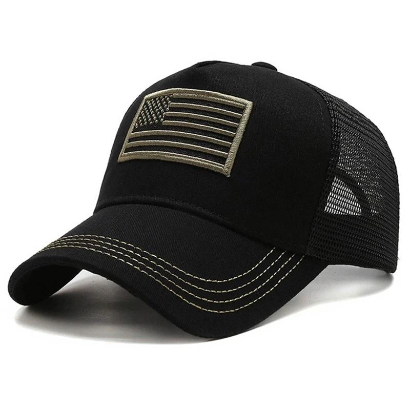 Usa Flag Mesh Baseball Cap Summer Breathable Hat Men Women Tactical Hats Unisex Hip Hop Caps Outdoor Sport Trucker Hats