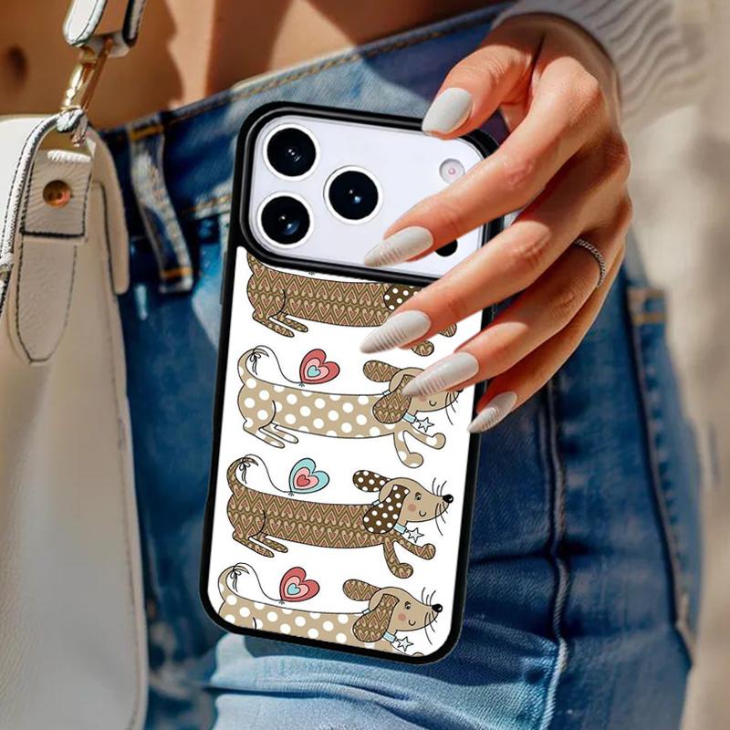 Dachshund Pattern Phone Case For iPhone 17 Air 14 15 13 12 Max Cover For Apple 14 15 16 16e 11 Pro Max Plus Coque