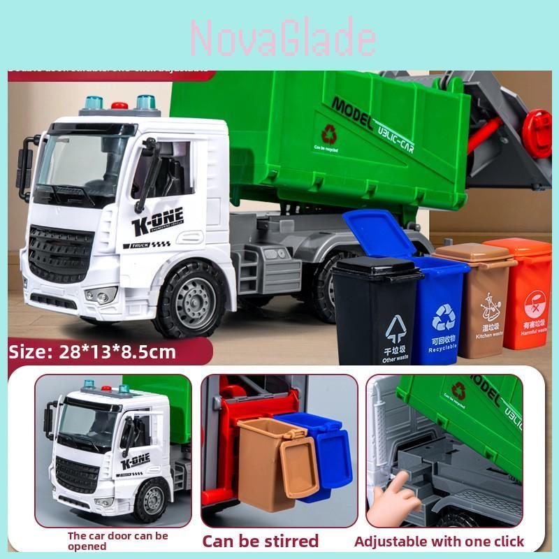 Plastic Garbage Truck Toy For Boys With Lights And Sound For Kids Play And Education