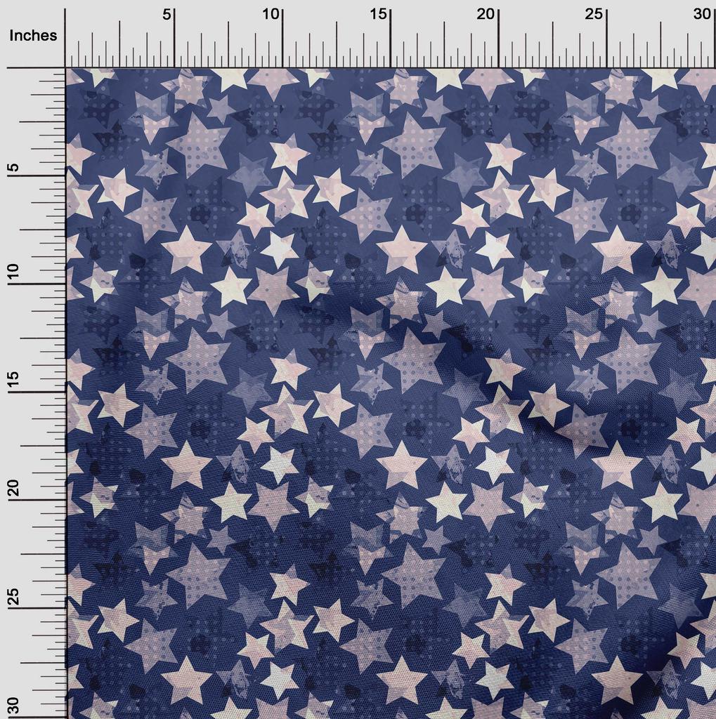 oneOone Cotton Flex Blue Fabric Galaxy Sewing Fabric By The Yard Printed Diy Clothing Sewing Supplies 40 Inch