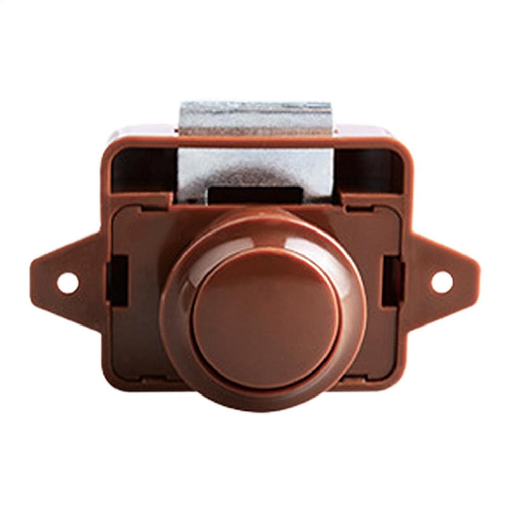 Camping Car Push Lock Keyless Zinc Alloy Button RVs Van Caravan Motorhome Locks Furniture Drawer Cabinet Door Lock Hardware