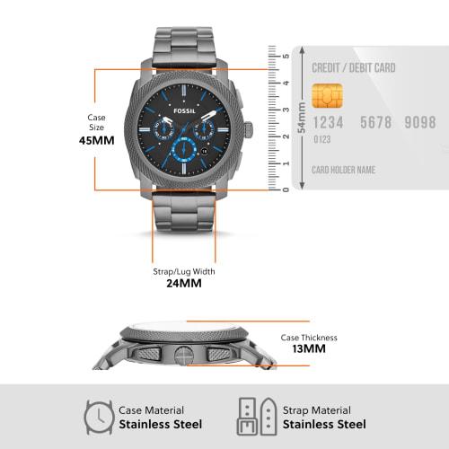 Fossil MACHINE FS4931 Herren Rauchfarbene Uhr