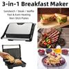 Non-Stick Electric Sandwich Pan Quick Heating Sandwich Maker Bread Sandwich Toaster  Breakfast