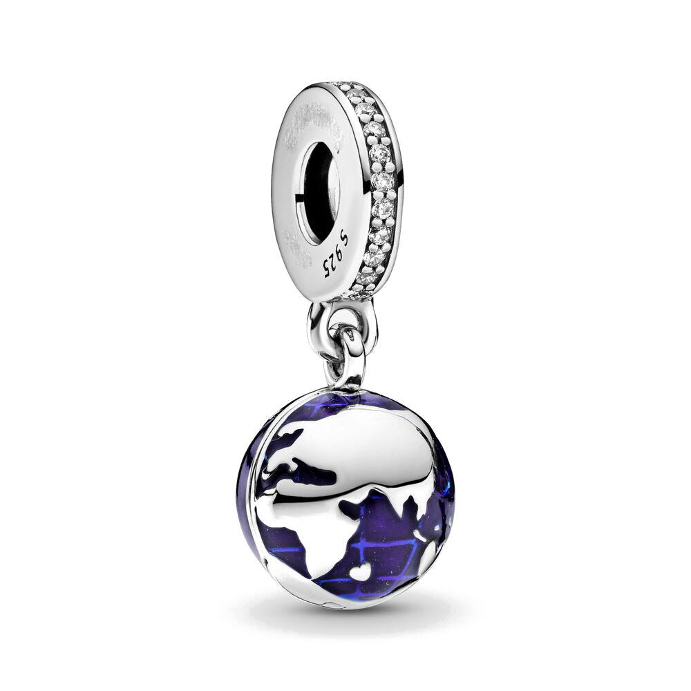 New Bluw Lake Angel Wing Globe Purple Green Clip Ocean Diy Beads Fit Charms Silver 925 Original Jewerly Bracelet