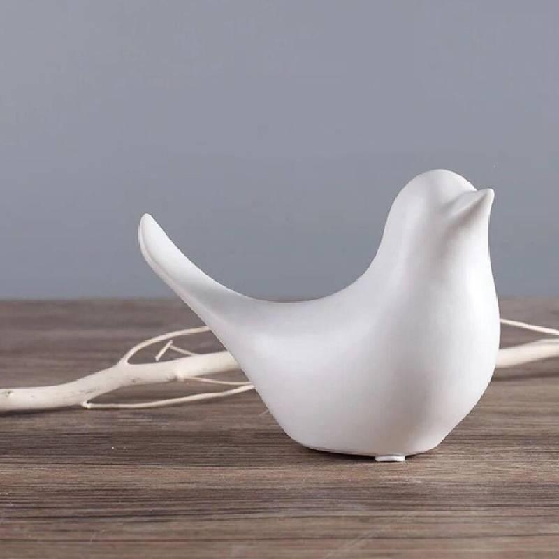 Modern Ceramic Minimalist Bird Statue Figurines Living Room And Office Ornament