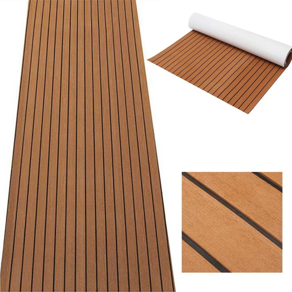 1200mmx2400mmx5mm Self-Adhesive Foam Yacht Synthetic Teak Deck Faux Teak Boat Deck Mat Decking Boat EVA Foam Floor Mat For Boat