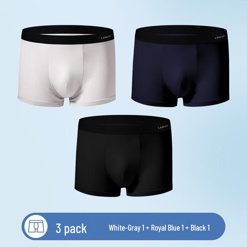 LangSha Men s Ice Silk Boxer Briefs