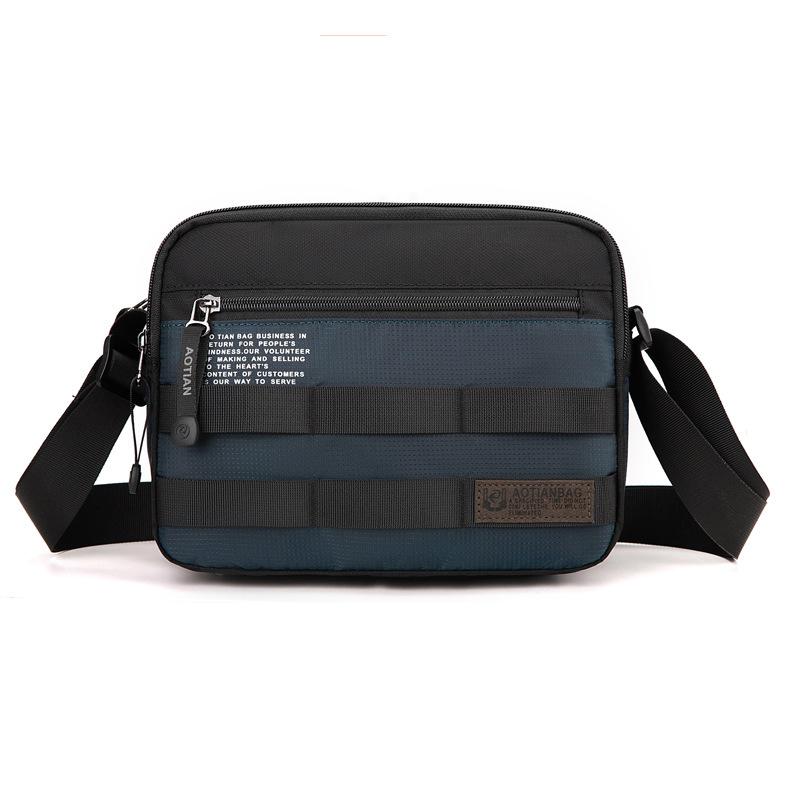 

Мужская сумка через плечо в стиле «Оксфорд» Color Block темно-синий