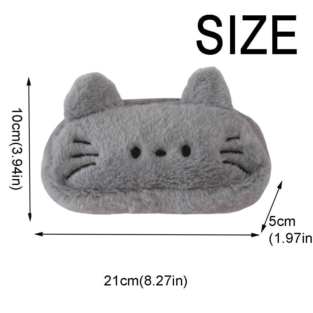 Kawaii Cartoon Pencil Case Cute Stationery Storage Bag Plush Cat Stationer Bag  School Supplies