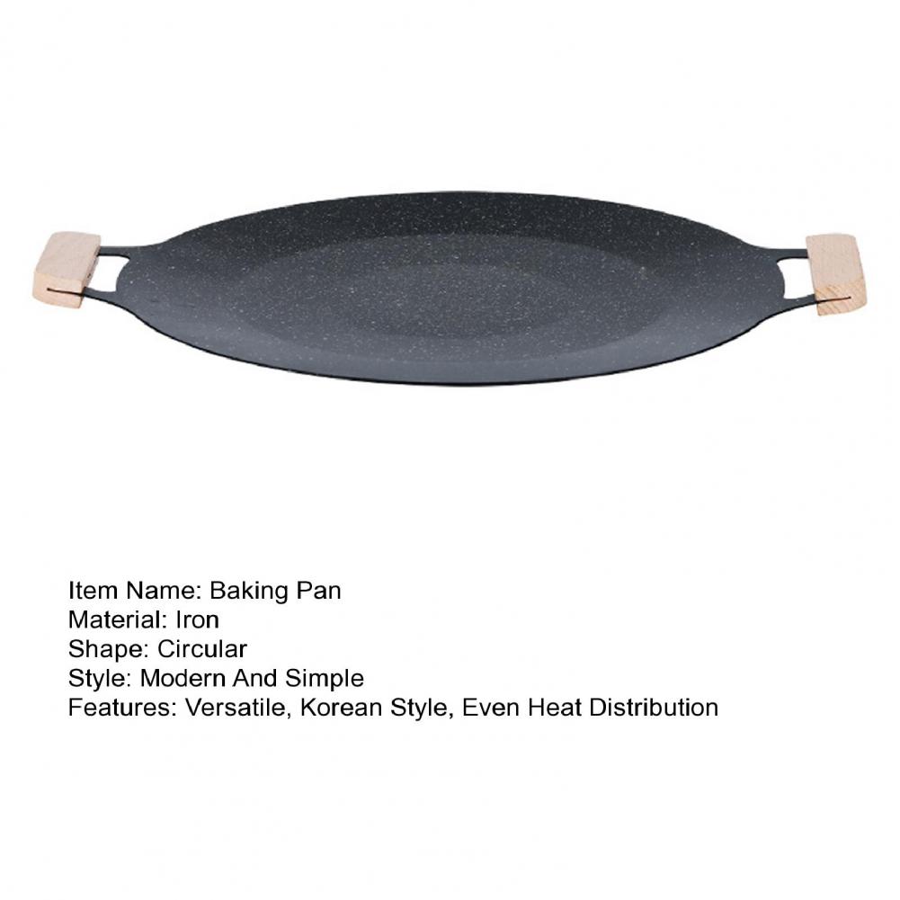 Padella Griglia BBQ Stile Coreano 28-38cm Per Piano Cottura Grande Campeggio Cottura Frittura Ghisa Piastra Multiuso Accessori Cucina