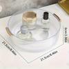 Transparent Plastic Cosmetic Storage Tray | 360° Rotating Countertop Organizer with Handle, Suitable for Perfume, Lipstick, Necklace, Jewelry