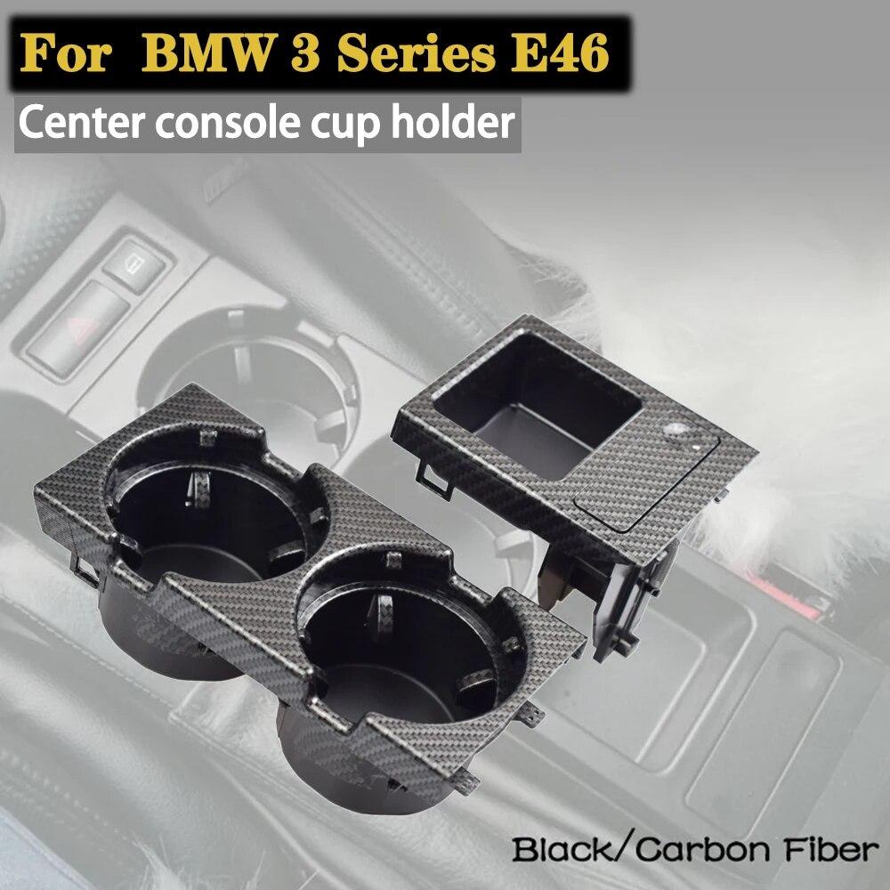 Car Center Console Water Cup Holder Beverage Bottle Holder Coin Tray For Bmw 3 Series E46 318I 320I 98-06 51168217953 Black