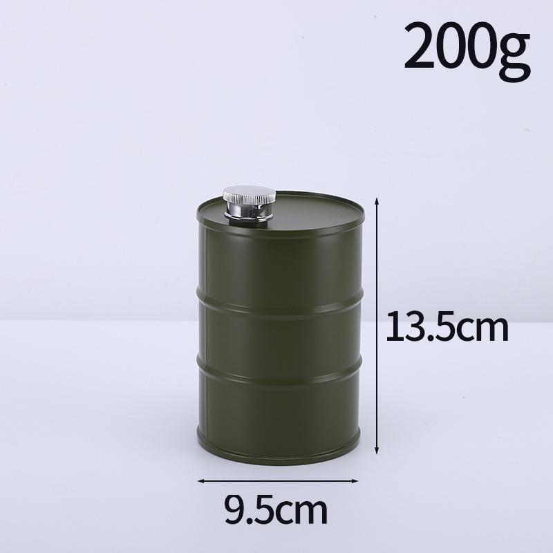 1 Stück Outdoor Kreativer Camping Weinkrug 304 Edelstahl Zylindrischer Weinkrug 750ml Benzin- und Diesel Fass Weinkrug