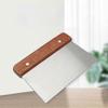 Stainless Steel Noodle Cutter and Dough Scraper Baking Tool with Wooden Handle