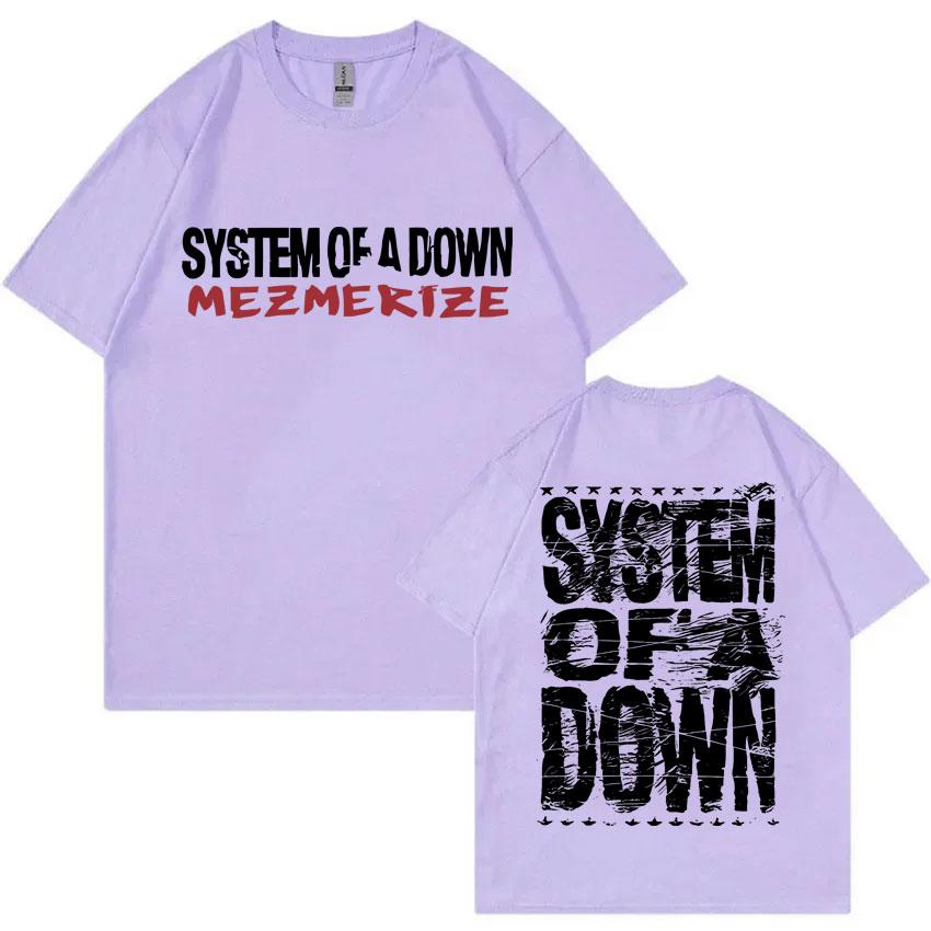 Rockband System of A Down Mezmerize T-shirts Herr Dam Vintage Alternativ Metalmusik T-shirts Herrkläder Oversized T-shirt